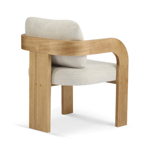 English Elm Christopher Knight Home® - 2-Pack Dining Chairs with Pillow Back and Curved Arms, Foam Seat Comfort, Sturdy Rubber Wood Frame Beige+Natural N779P298399B