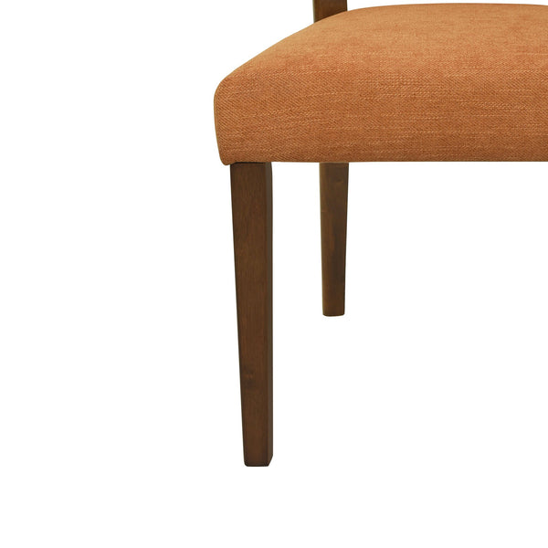 English Elm Christopher Knight Home® - Rattan Mid-Century Dining Chair Set of 2 with Woven Cane Back, Upholstered High-Density Seat Cushion Caramel,Walnut N771P254006W