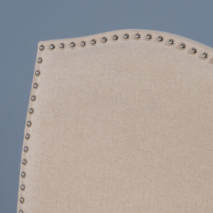 English Elm Christopher Knight Home® - MARKSON Ivory KD Barstool MP2 Set of 2 — Linen Upholstered Back, Nailhead Trim, Solid Wood Frame, Espresso Legs 56694.00IVY