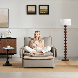 English Elm Modern Oversized Armchair - Stylish Accent Chair With Dual-Sided Upholstery For Living Spaces W2997P294039