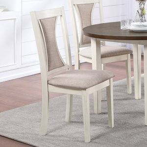 English Elm Oliyan White Dining Chair With Padded Seat (Set Of 2)