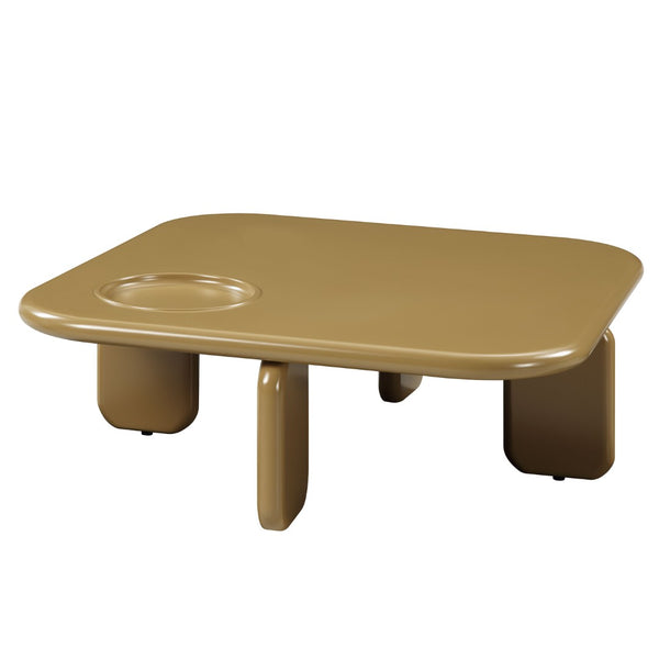 English Elm Joane Square Low Profile Coffee Table Lacquered Mdf for Modern Living Rooms B2726P442575