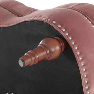 English Elm Jennifer Taylor Home - La La Rosa Victorian Tufted Upholstered Accent Chair in Luxe Velvet with Nailhead Trim and Support Pink B2719P238182