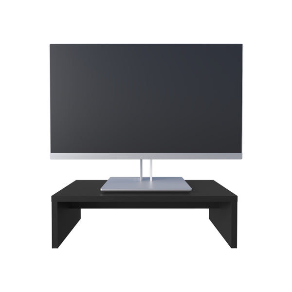 English Elm Monitor Stand Kent Ergonomic Black – Engineered Wood Riser 19"W Compact Desk Organizer, Durable B092P228569