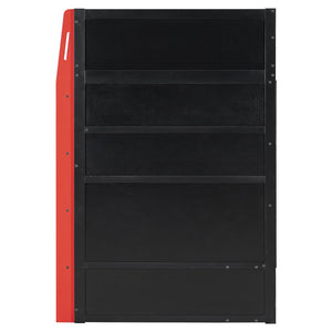 English Elm Twin Gaming Loft Bed with Desk Rgb Lighting and Multi-tier Shelves for Teen Rooms Red LT000160AAR