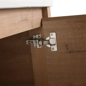 English Elm 36'' Freestanding Bathroom Vanity With Ceramic Sink, Soft-Close Doors & Stylish Storage Solutions W999S00403