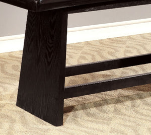 English Elm Modern Upholstery Bench with Rounded Corners — Light Wood-Tone Finish, Comfortable Long Seating, Stylish Contemporary Design Black 49 L x 21 W x 10 H B2741P366761