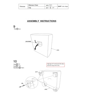 English Elm Living Massive Ottoman with Memory Foam Top, Cozy Chenille Upholstery, Solid Wood Legs, 42"x42" Gray 41 L x 41 W x 18 H B01179794