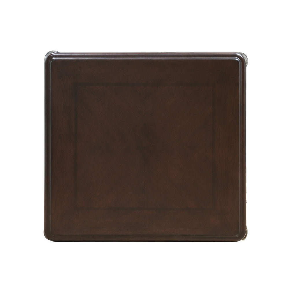 English Elm Traditional End Table - Solid Wood With Elegant Cabriole Legs, Rich Java Finish & Carved Details B2741P361144-GIGA