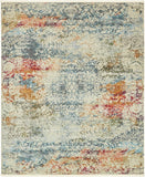 Unique Loom Baracoa Panamericana Machine Made Medallion Rug Cream, Blue/Orange/Red/Gray/Gold 8' 4" x 10' 0"