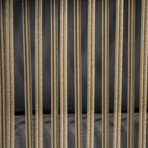 English Elm 57" Outdoor Patio Daybed with Retractable Sunshade Canopy, Rattan Accents, Water-Repellent Fabric, Durable Iron Frame Grey N719Z000150E