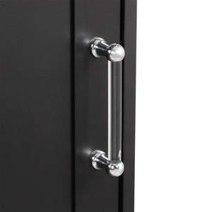 English Elm Tall Bathroom Storage Cabinet - Freestanding, Adjustable Shelf & Dual Drawer Design In Matte Black Finish N725P206895B-GIGA