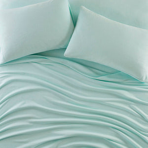 JLA Home True North by Sleep Philosophy - Sheet Micro Fleece Sheet Set — Ultra-Soft, OEKO-TEX Certified, Breathable Warmth, Pill-Resistant Comfort Aqua TN20-0591
