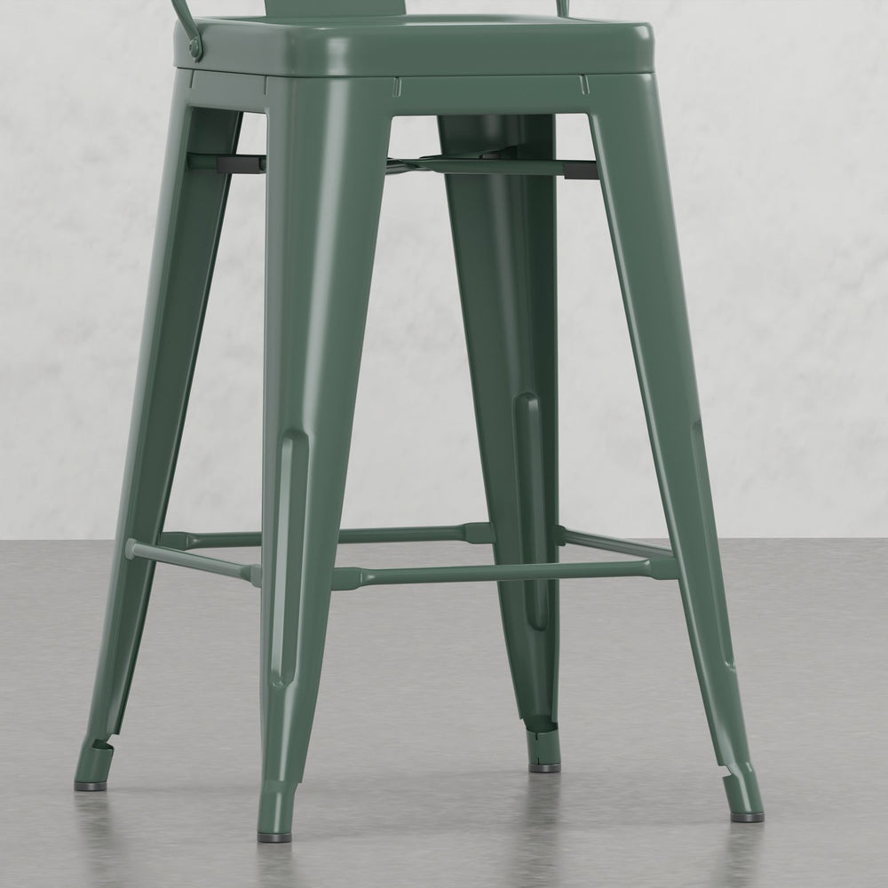 English Elm Keeley 24-Inch Industrial Counter Stools Set Of 4 - Ergonomic, Durable, And Stylish For Home Bars B2732P253612