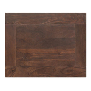 English Elm Skyler Mango Wood C Shaped Side Table with Steel Base for Sofa or Bedside Use B136P419897