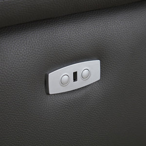 English Elm Wall-Hugger Reclining Sofa: Modern L-Shaped Genuine Leather Couch With Usb, Adjustable Comfort Features W2582S00020-GIGA