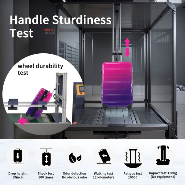 English Elm Hardshell Polycarbonate 3 Piece Luggage Set Spinner Wheels Tsa Lock Expandable Travel Multicolor Purple N732P184448Z