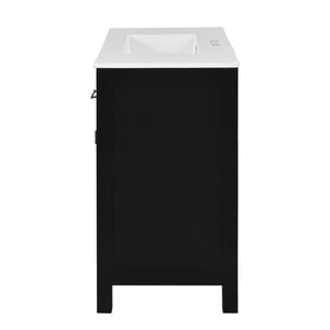 English Elm 72'' Modern Bathroom Vanity Set With Durable Ceramic Sink, Solid Wood Frame, Ample Storage & Style N710SS00011B