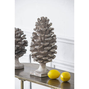 English Elm D7x14" Pinecone Table Decor Polyresin Accent – Tall Rustic Natural Home Centerpiece, 16x16x10 W2078P360284