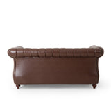 Christopher Knight Home® - Noble House - Glenmont Contemporary Channel Stitch Loveseat with Nailhead Trim