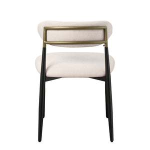 English Elm Jaramillo Upholstered Contemporary Side Chair Set of 2 with Metal Frame, Comfortable Foam Seating Beige 31 L x 24 W x 24 H B2726P287295