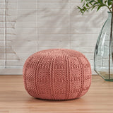 Christopher Knight Home® Noble House Yuny Knitted Cotton 20 X 20 Round Pouf