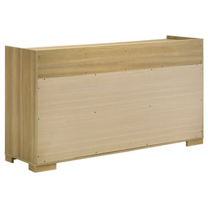 English Elm Lincoln 6-Drawer Dresser - Modern Two-Tone Design With Natural Wood Trim For Stylish Bedroom Storage B062P378411