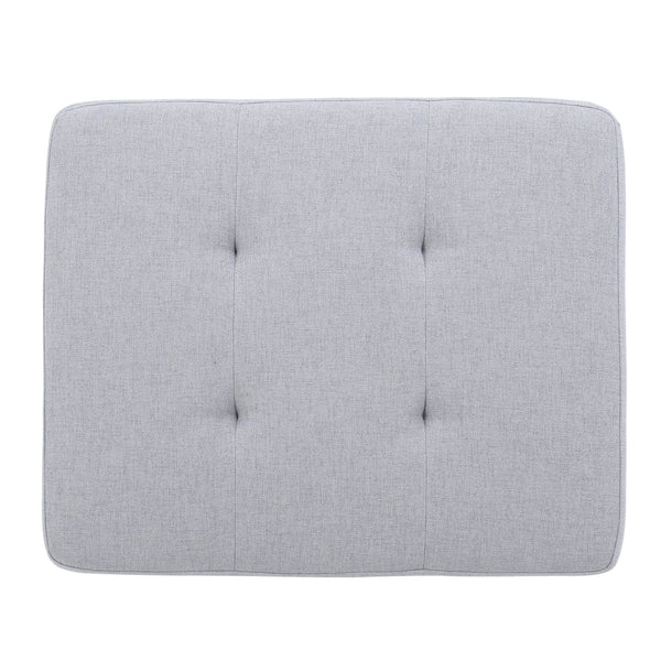 English Elm Christopher Knight Home® - STORAGE ottoman with tufted waffle stitch, birch wood legs, ample hidden storage and contemporary style LIGHT GREY 57608.00LGY