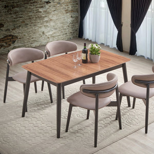 English Elm Grey Padded Side Chair Set of 2 — Tapered Legs, PU Upholstered Back, Chrome Metal Frame, Modern Comfort B062P209269