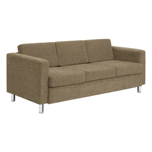 OSP Home Furnishings Pacific Modern 3-seater Sofa with Chrome Legs and Performance Fabric for Contemporary Living Taupe PAC53-S125