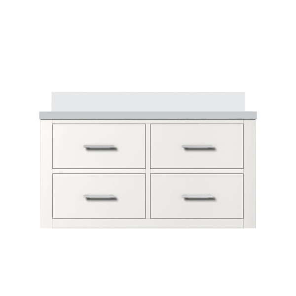English Elm White Single Bath Vanity With Soft-Close Hardware & Durable Quartz Top - Elegant, Ready-To-Install Design B2731P257980-GIGA