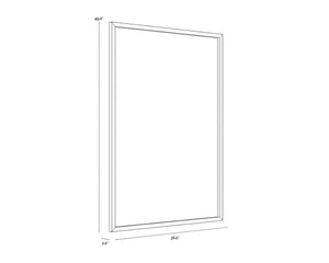 Sunpan DOOR TO DOOR (SET OF 2) - Stunning 36" X 49" Hinged Paper Art with Natural Frame & Gold Accents A0392