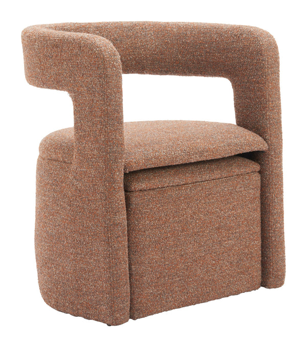 Zuo Modern Atria Accent Chair & Ottoman In Tawny Brown - Chic, Modern Design For Stylish Hospitality Spaces Brown 100% Polyester,Plywood 110848-zuo-modern