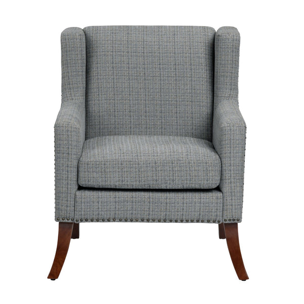 Crestview Collection Modern Indigo Accent Chair - Stylish Comfort For Your Living Room With Sturdy Legs And Plush Cushion Gray Polyester Evfzr4351nnvy