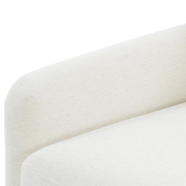 English Elm Torrance Swivel Accent Chair with Antique Brass Nailhead Trim for Modern Living Cream B050P451390