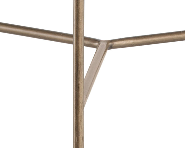 Sunpan REMY End Table - Antique Brass Frame with White Concrete Top for Modern and Transitional Spaces 103332