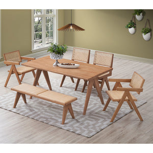 English Elm Beige Arm Chairs Set Of 2 – Rustic Rattan-Woven Seating For Dining, Living Room & Home Décor B062P209281