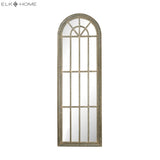 Arched Windowpane Wall Mirror - Gray 6100-007 Elk Home