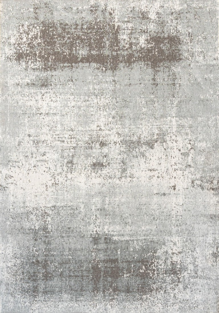 HomeRoots Abstract Washable Area Rug in Recycled Pet Fiber Low Pile Uv Protected for Modern Homes 9' x 13' 610028