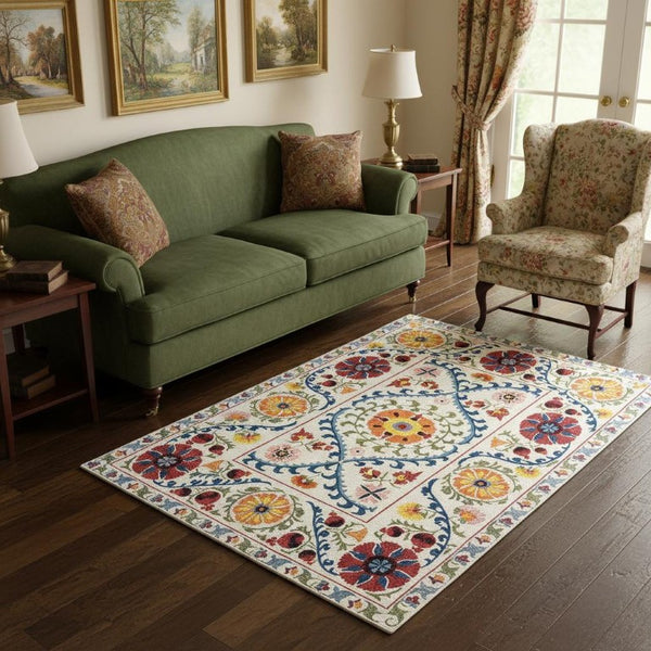 I Need to Find a Common First Word Across Variant Titles. They Start With: 5x7, 6x8, 7x9, 8 Ft, 9x13 — These Are All Size Values I Must Avoid. Let Me Look at the Key for Guidance: "beige-red-and-orange-tribal-washable-area-rug-with-uv-protection"