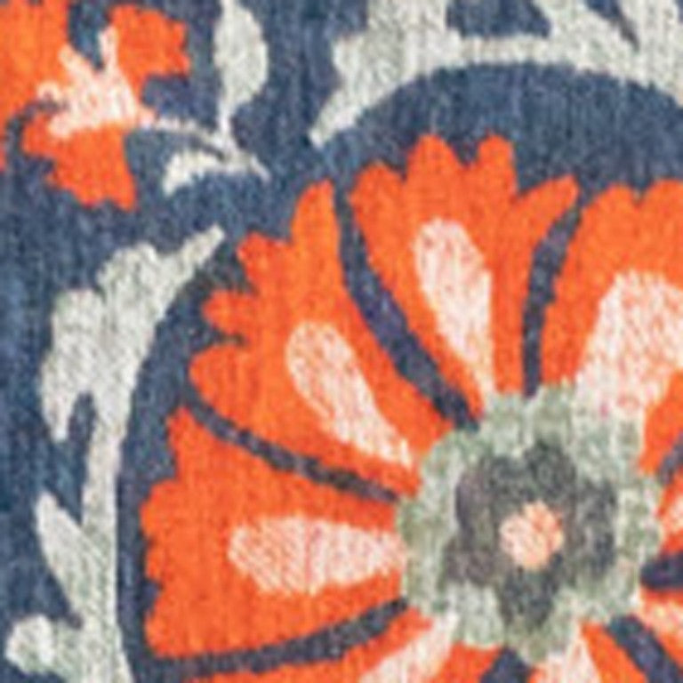 HomeRoots Tribal Pattern Washable Area Rug Uv Protected Recycled Pet Fiber Low Pile Family Room 6' x 8' 610056
