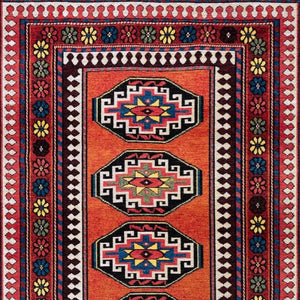 Tribal Washable Area Rug Uv Protected Recycled Pet Low Pile Bold Indoor Outdoor Design