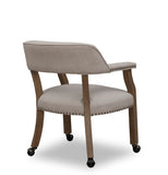 Comfort Pointe Millstone Sand Caster Game Chair Sand upholstery/Pecan frame finish