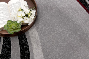 HomeRoots 16' Gray Abstract Runner Rug - Modern, Durable & Stain-Resistant, Perfect for High-Traffic Areas! 610152