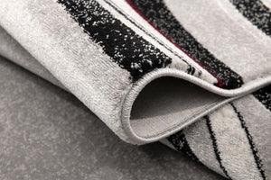 HomeRoots 16' Gray Abstract Runner Rug - Modern, Durable & Stain-Resistant, Perfect for High-Traffic Areas! 610152
