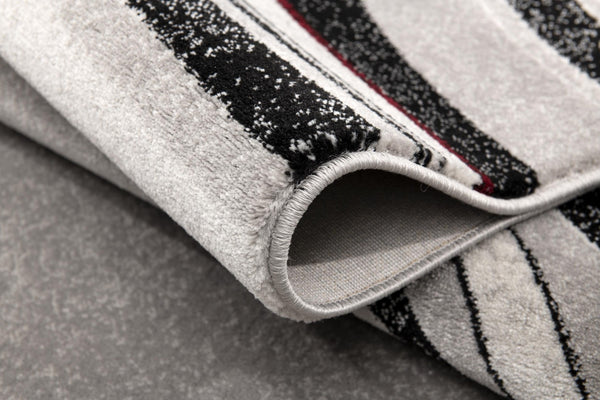 HomeRoots 16' Gray Abstract Runner Rug - Modern, Durable & Stain-Resistant, Perfect for High-Traffic Areas! 610152