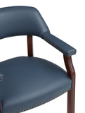 Comfort Pointe Cavett Navy Blue Caster Game Chair Navy Blue upholstery/Espresso frame finish