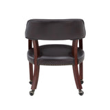 Comfort Pointe Cavett Burnished Brown Caster Game Chair Burnished Brown upholstery/Espresso frame finish