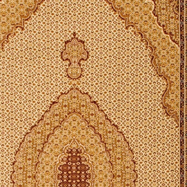 HomeRoots 18' Beige and Cream Moroccan Runner Rug - Durable, Stain-Resistant, Perfect for High-Traffic Areas! 610224