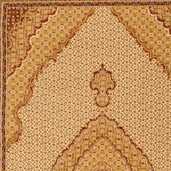 HomeRoots 14' Beige and Cream Moroccan Runner Rug - Durable, Stain-Resistant, Stylish Accent for High-Traffic Areas 610226